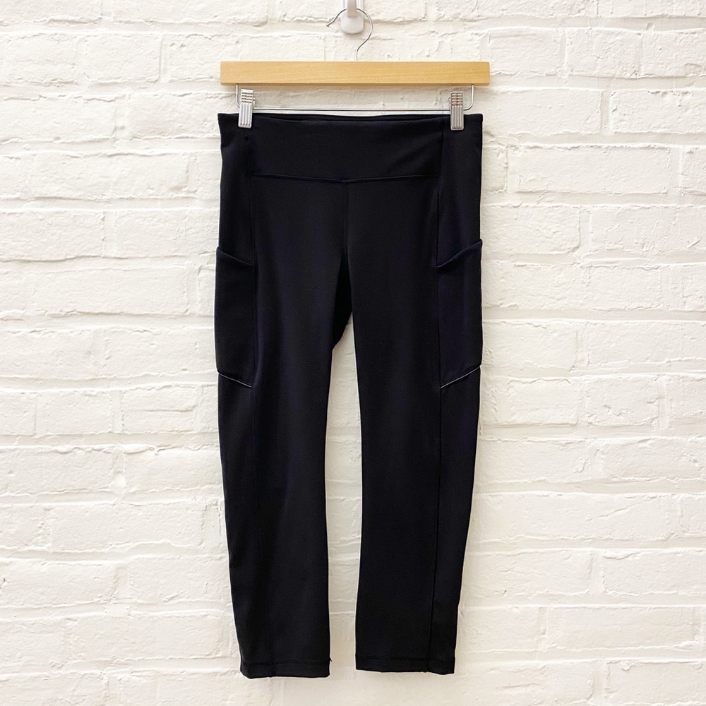 Lululemon || Speed Up Crop 21” Solid Black 6‎